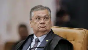 Ministro Falvio Dino, durante sessão do Supremo Tribunal Federal (STF). | Sérgio Lima/Poder360 14.mai.2025