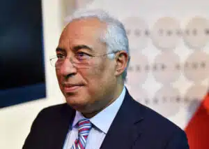 6 November 2019; António Costa, Prime Minister, Portugal, at Google partner stall during day two of Web Summit 2019 at the Altice Arena in Lisbon, Portugal. Photo by Stephen McCarthy/Web Summit via Sportsfile