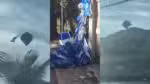 Vídeo mostra balão caindo no litoral de São Paulo