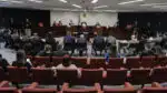 A 1ª Turma do STF (Supremo Tribunal Federal) no segundo dia dos depoimentos dos 8 réus do núcleo 1 da ação penal que investiga a tentativa de golpe de Estado em 2022. O 1º deles a ser ouvido é o ex-ajudante de ordens de Jair Bolsonaro (PL), o tenente-coronel Mauro Cid, que firmou um acordo de delação premiada com a PF (Polícia Federal), homologado pelo STF. Ele é o 1º justamente por ser o réu delator. A ordem dos demais depoimentos respeitará a ordem alfabética. | Sérgio Lima/Poder360 - 10.jun.2025