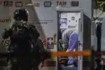 Senator Miguel Uribe Turbay receives medical treatment in an ambulance after being shot and wounded during a political event in Bogota on June 7, 2025. A Colombian right-wing opposition senator and candidate for next year's presidential election, Miguel Uribe Turbay, 39, was shot and wounded in Bogota on June 7, 2025, various media reported, while the government denounced an "attack." (Photo by AFP)
