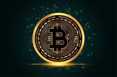 cryptocurrency bitcoin golden coin background
