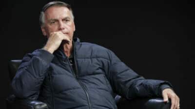 Ex-Presidente Jair Bolsonaro (PL) durante entrevista exclusiva ao jornal digital Poder360, no estúdio do jornal, em Brasília. | Sérgio Lima/Poder360 - 15.jul.2025