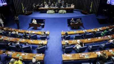 Sessão Especial do Senado Federal em homenagem a redemocratização co a presença do ex-presidmnte José Sarney, no plenário do Senado. | Sérgio Lima/Poder360 -18mar.2025