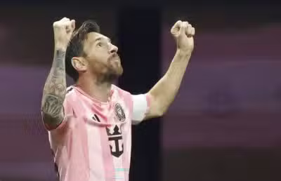 FOTODELDÍA EPA8997. ATLANTA (ESTADOS UNIDOS), 19/06/2025.- Lionel Messi del Inter Miami celebra un gol este jueves, durante un partido del Mundial de Clubes entre Inter Miami y Porto en Atlanta Georgia ( Estados Unidos). EFE/EPA/ Erik S. Lesser