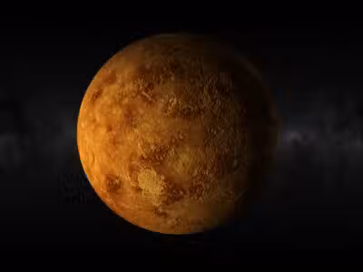 3d rendering of the planet venus in the space