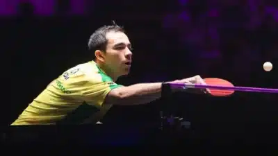 Hugo Calderano conquista vitória sobre dinamarquês e se classifica para a final do WTT em Macau Hugo Calderano conquista vitória sobre dinamarquês e se classifica para a final do WTT em Macau