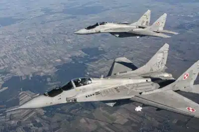 A Polônia e a Otan disparam aeronaves militares em resposta a ataque russo na área de fronteira
