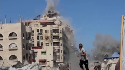 Israel ataca edifício residencial em Gaza Israel ataca edifício residencial em Gaza