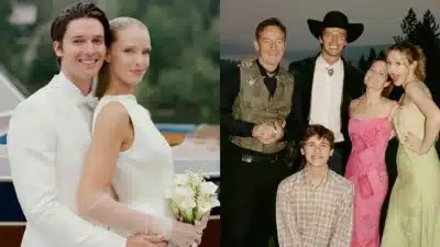 Atos do elenco de “The White Lotus” comparecem ao casamento de Patrick Schwarzenegger; veja Atos do elenco de “The White Lotus” comparecem ao casamento de Patrick Schwarzenegger; veja