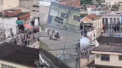 Torcedores confrontam a PM nos entornos do Engenhão