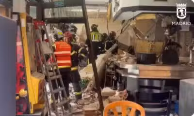 Uma explosão em um bar em Madri resulta em pelo menos 21 pessoas feridas Uma explosão em um bar em Madri resulta em pelo menos 21 pessoas feridas