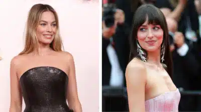 Margot Robbie e Dakota Johnson exibem “vestidos sem mangas” em ocasiões; confira